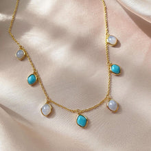 Load image into Gallery viewer, Faith Necklace in Blue Lace Agate with Turquoise