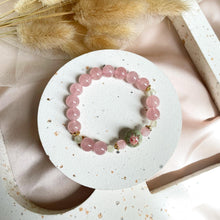 Load image into Gallery viewer, Rose Quartz , Prehnite Bracelet