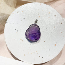Load image into Gallery viewer, 92.5 Silver Uruguay Amethyst Happy Buddha Pendant