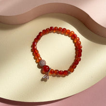 Load image into Gallery viewer, Carnelian Cube Bracelet
