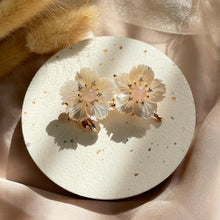 Load image into Gallery viewer, Mother of Pearl with Rose Quartz Brooch