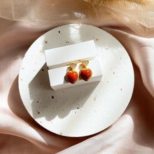 Load image into Gallery viewer, Red Battle Agate Earring