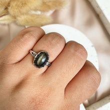 Load image into Gallery viewer, Golden Sheen Obsidian Ring