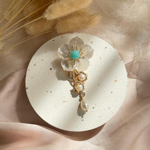 Load image into Gallery viewer, Mother Of Pearl , Amazonite with Pearl Brooch / Pendant