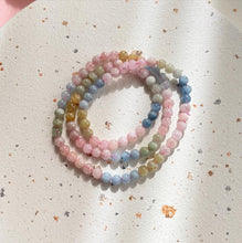 Load image into Gallery viewer, Morganite 3 Row Bracelet