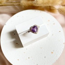 Load image into Gallery viewer, Amethyst Heart Ring