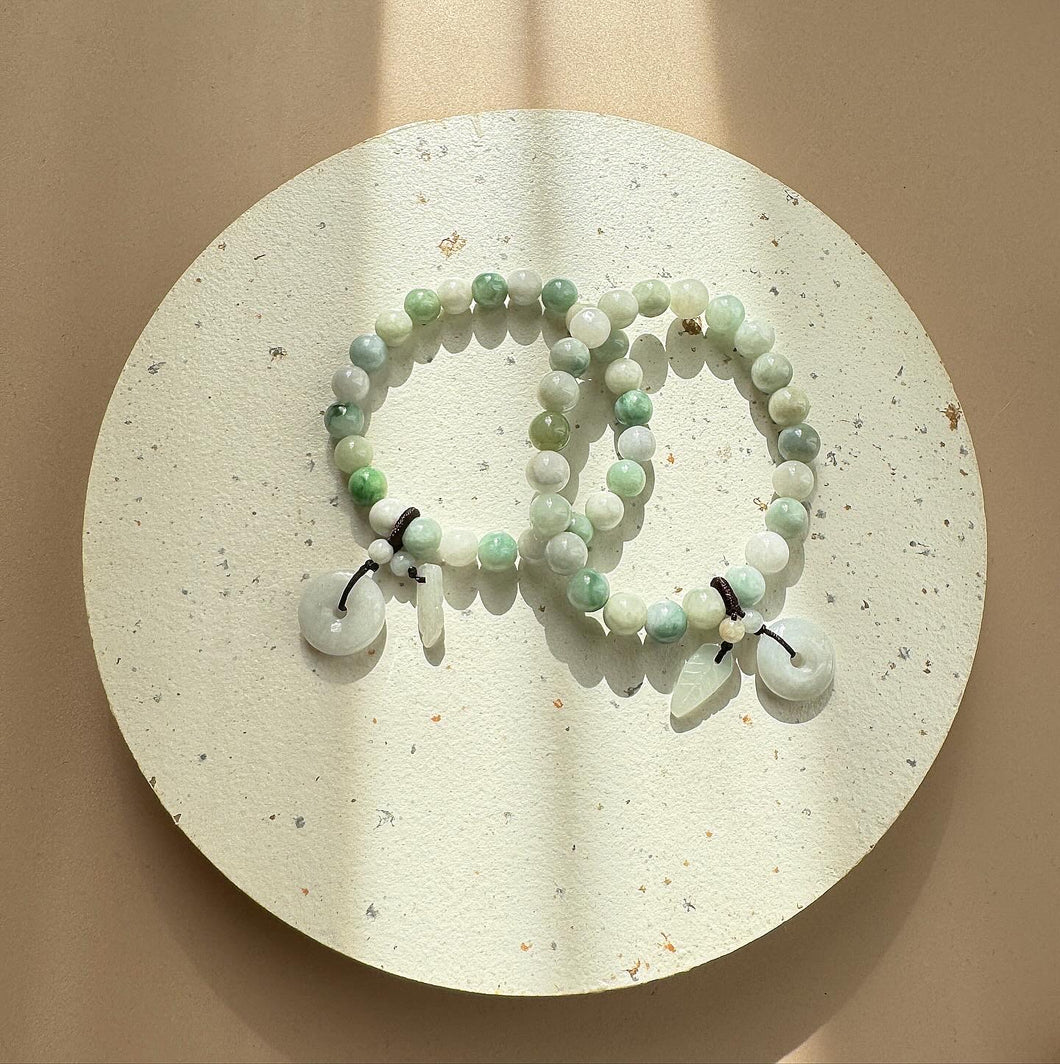 Peace Buckle Charm Jade Bracelet