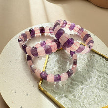 Load image into Gallery viewer, Rose Quartz Amethyst Faceted Bracelet
