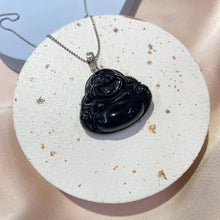 Load image into Gallery viewer, Golden Sheen Obsidian Happy Buddha Pendant
