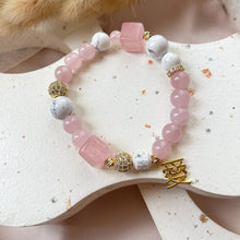 Load image into Gallery viewer, Rose Quartz with Howlite Bracelet
