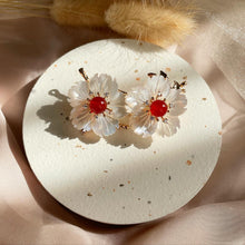 Load image into Gallery viewer, Mother of Pearl with Carnelian Brooch
