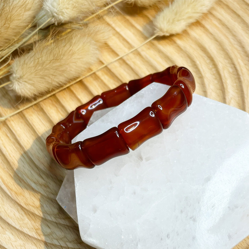 Carnelian Bamboo Bracelet