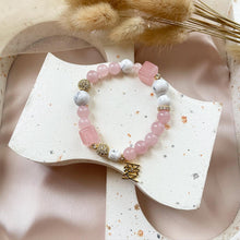 Load image into Gallery viewer, Rose Quartz with Howlite Bracelet
