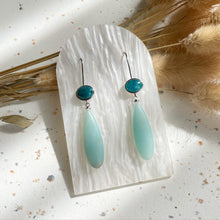 Load image into Gallery viewer, Apatite with Amazonite Earring
