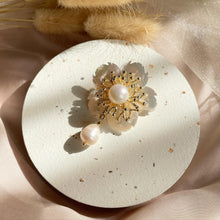 Load image into Gallery viewer, Mother Of Pearl with Pearl Brooches / Pendant
