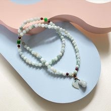 Load image into Gallery viewer, Burmese Jade, Jadeite with Garnet 3 loops Bracelet
