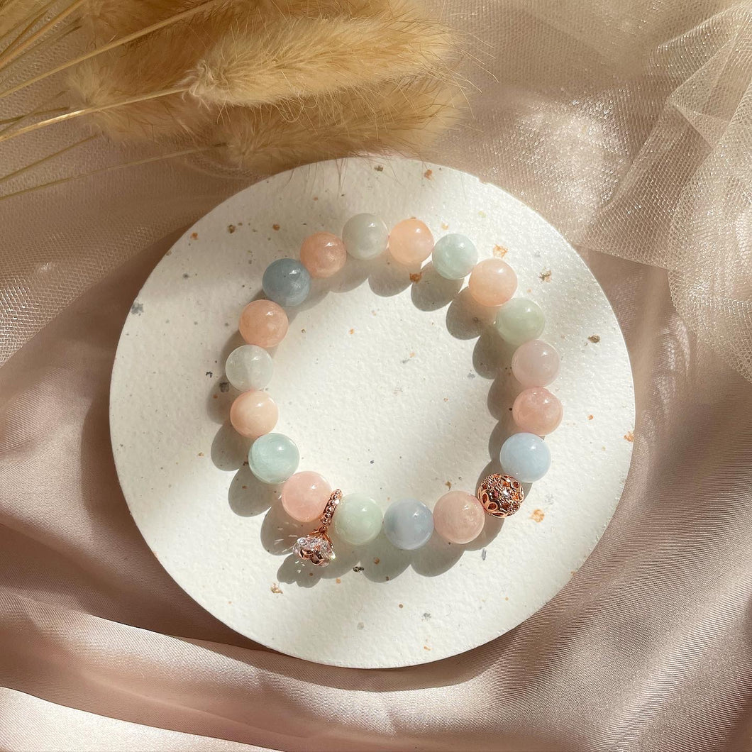 Reiki Crystal Products Morganite Bracelet 6 mm Round Bead Reiki Healing  Crystal - Stone Chakra Bracelet for Unisex (Color : Multi) : Amazon.in:  Fashion