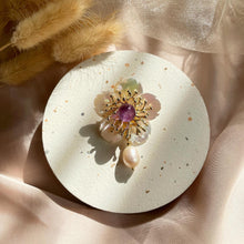 Load image into Gallery viewer, Mother Of Pearl with Amethyst Brooches / Pendant
