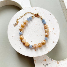 Load image into Gallery viewer, Angelite With Mother Of Pearl Bracelet
