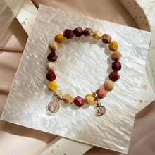 Load image into Gallery viewer, Mookaite Jasper Bracelet with Charms
