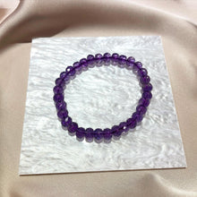 Load image into Gallery viewer, Amethyst Faceted Bracelet
