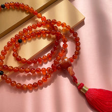 Load image into Gallery viewer, Carnelian with Black Onyx Mala
