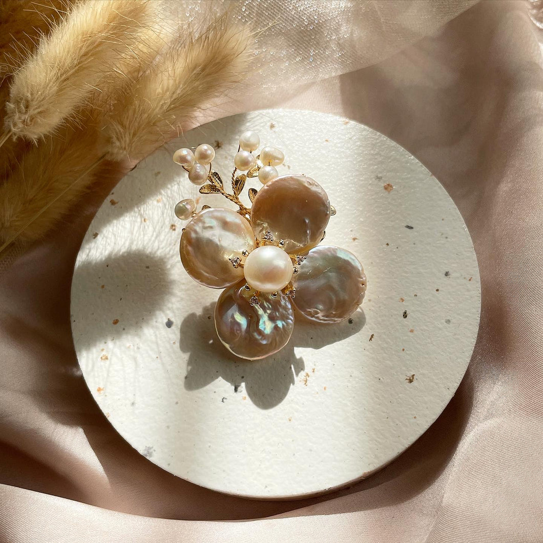 Baroque Pearl with Pearl Brooch / Pendant