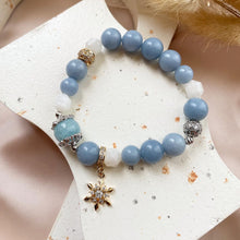 Load image into Gallery viewer, Angelite , Moonstone with Aquamarine Bracelet
