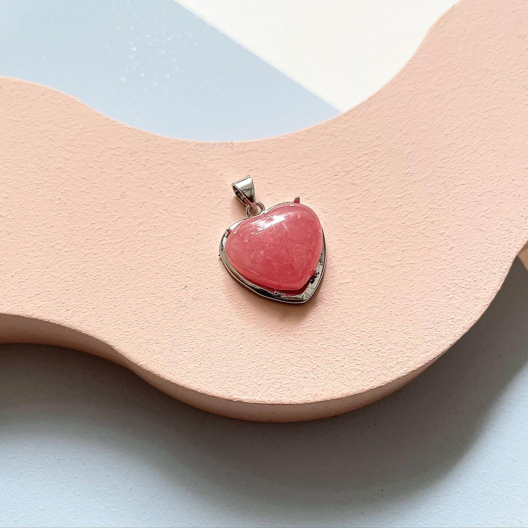 Rhodochrosite Heart Pendant