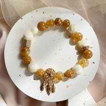 Load image into Gallery viewer, Mother Of Pearl , Citrine with Prosperity Gold Bracelet
