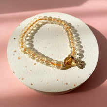 Load image into Gallery viewer, Citrine Rose Charm Bracelet
