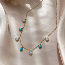 Load image into Gallery viewer, Faith Necklace in Blue Lace Agate with Turquoise
