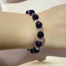 Load image into Gallery viewer, Uruguay Amethyst with Clear Quartz Faceted Bracelet
