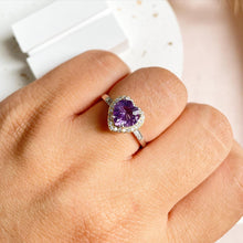 Load image into Gallery viewer, Amethyst Heart Ring
