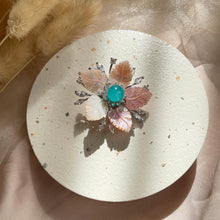 Load image into Gallery viewer, Mother Of Pearl with Amazonite Brooch
