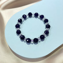 Load image into Gallery viewer, Uruguay Amethyst with Clear Quartz Faceted Bracelet
